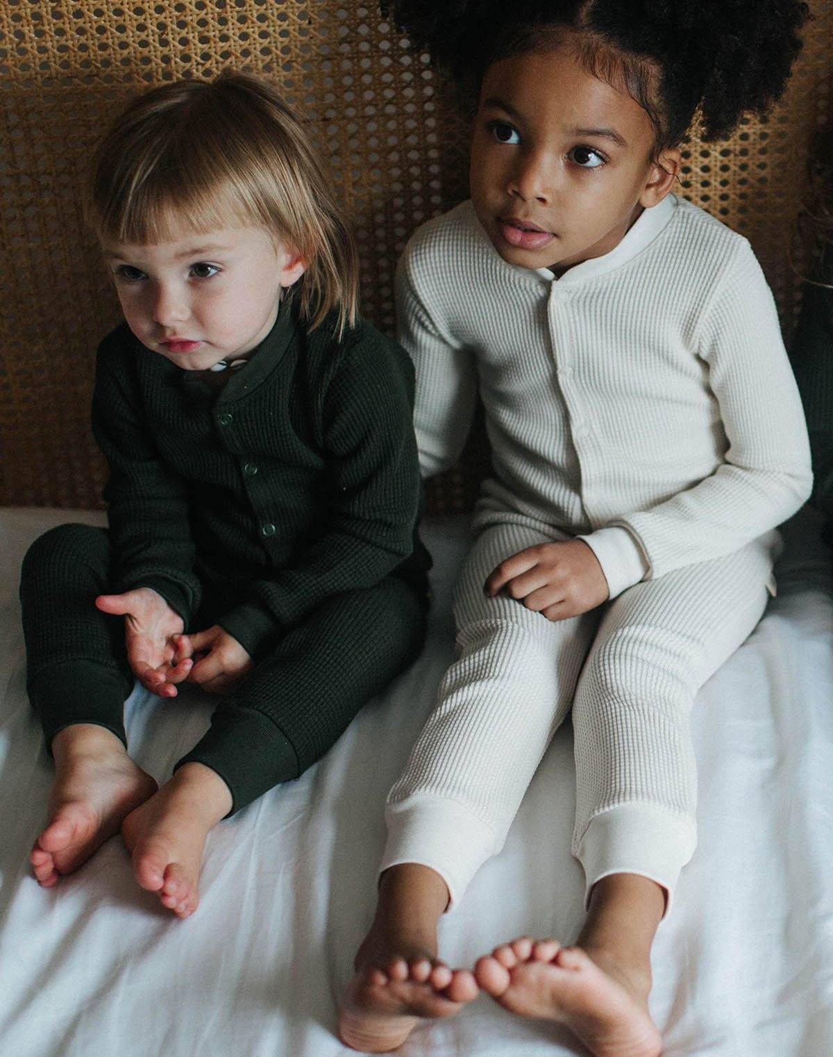 Kids Waffle One-Piece Sleeper - Image 7