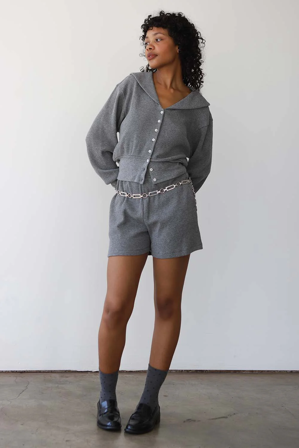 Waffle Sailor Cardigan - Image 4